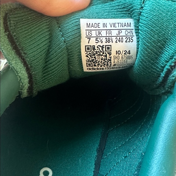 Adidas GAZELLEs Green / White / Gold, 7 - Picture 6 of 9